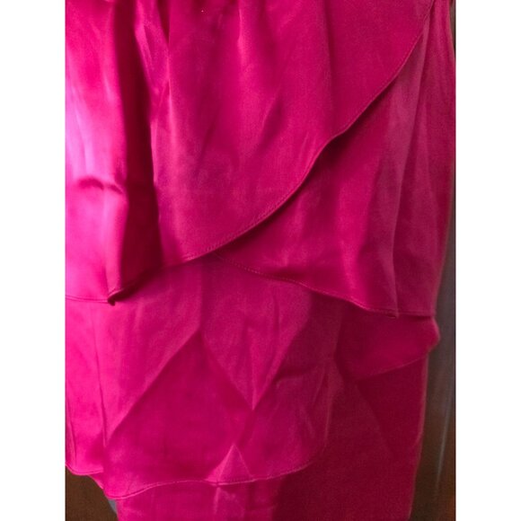 Talbots Womens 12P Sleeveless Red Ruffle Silk Blouse - Picture 3 of 10